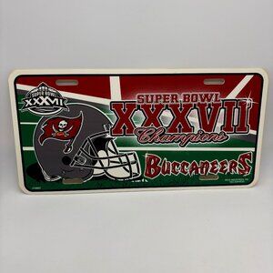 NFL Tampa Bay Buccaneers Super Bowl XXXVII Champions Decorative License Plate